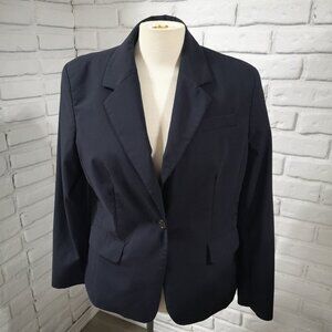 Lands' End Ladies Petite Size 14P Fully Lined Navy Blazer